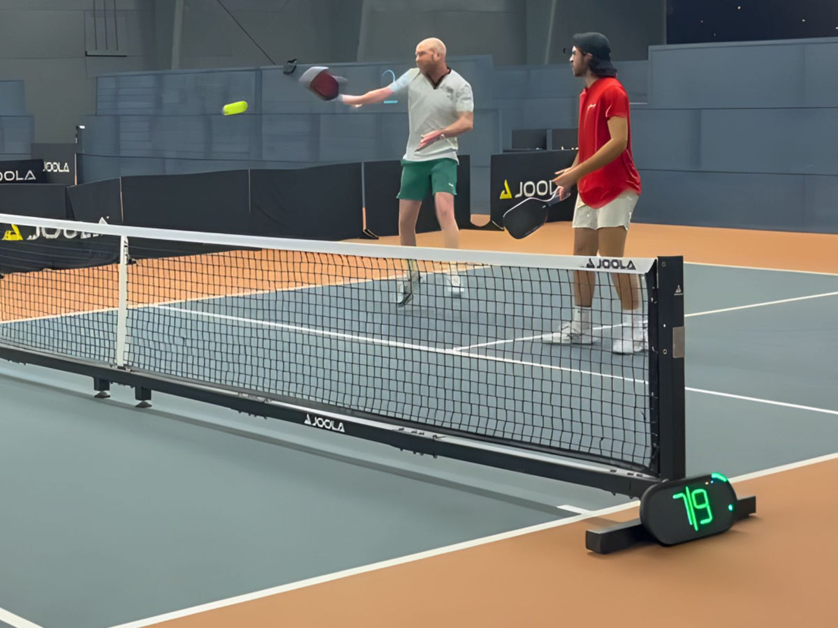 Dropshot scoreboard in use at a Brick Wall Pickleball tournament