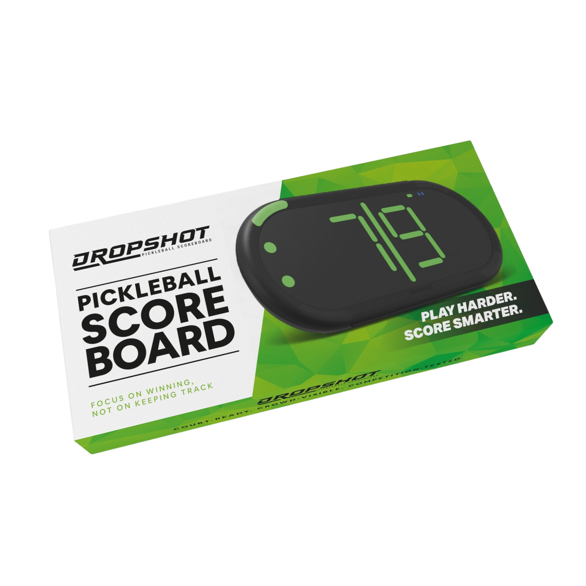 Dropshot Electronic Pickleball Scoreboard | Bluetooth, Apple Watch & Remote | 60hr Battery