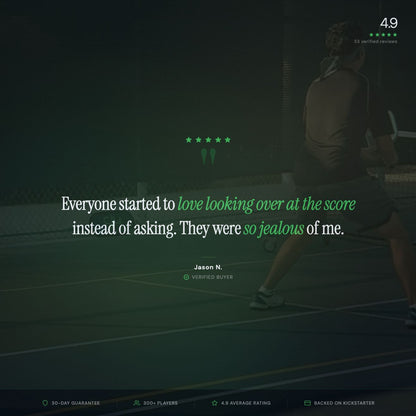 Dropshot Electronic Pickleball Scoreboard | Bluetooth, Apple Watch & Remote | 60hr Battery