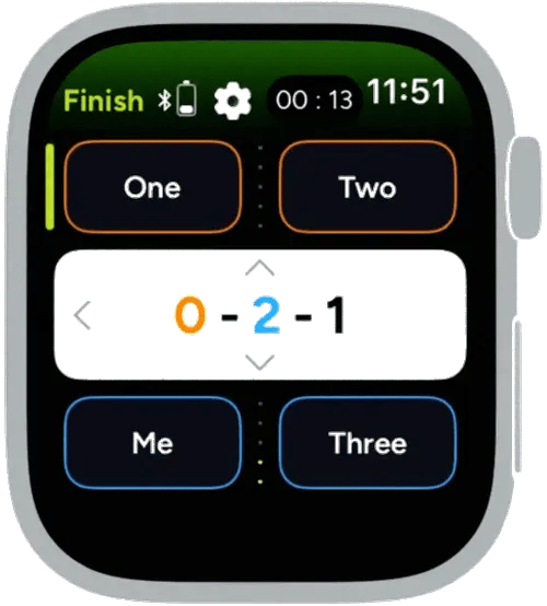 Dropshot app on Apple Watch
